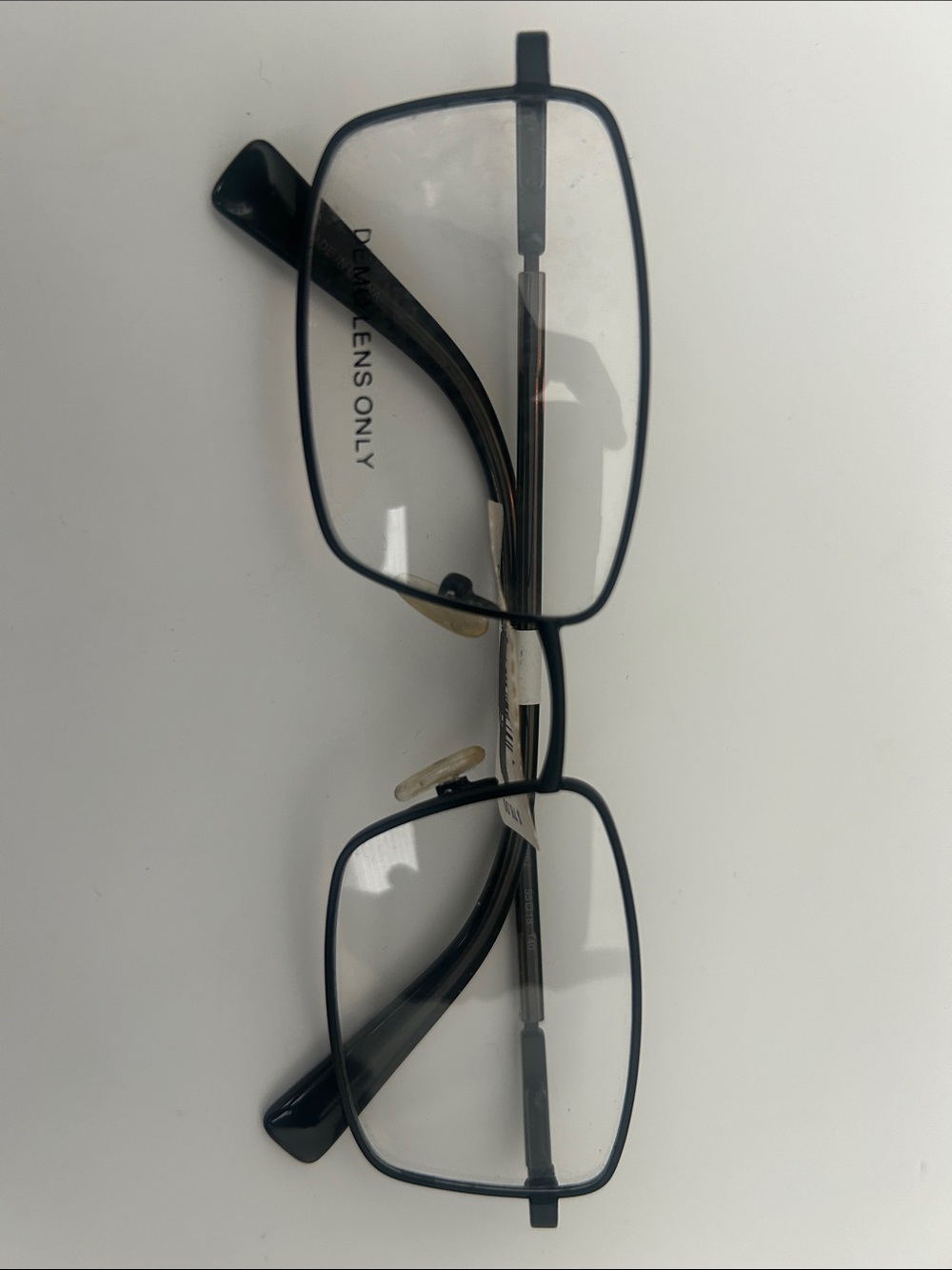 Men's Rectangular Metal Frame Eyeglasses - Black